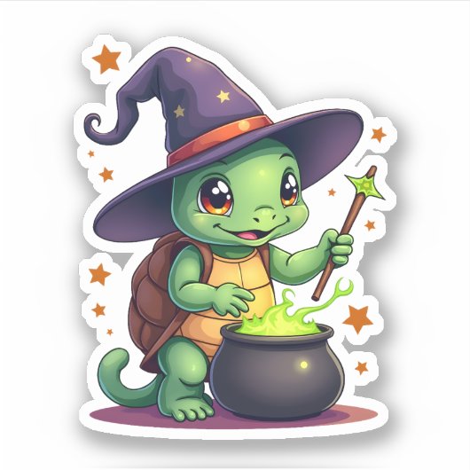 Hocus Shellcus Turtle Aufkleber (Vorderseite)