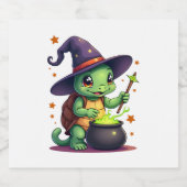 Hocus Shellcus Turtle Schaumweinetikett (Einzelnes Label)