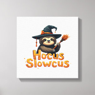 Hocus Slowcus Faultierliebhaber Halloween-Kostüm T Leinwanddruck
