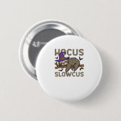 Hocus Slowcus Funny Halloween Sloth Classic T-Shir Button (Vorne & Hinten)