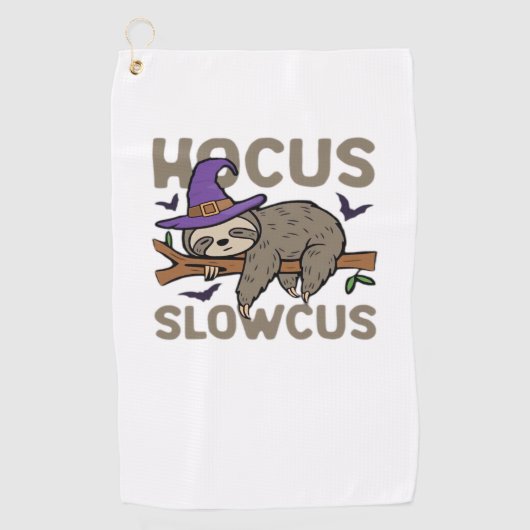 Hocus Slowcus Funny Halloween Sloth Classic T-Shir Golfhandtuch (Vorderseite)