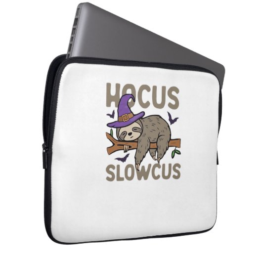 Hocus Slowcus Funny Halloween Sloth Classic T-Shir Laptopschutzhülle (Vorne Rechts)