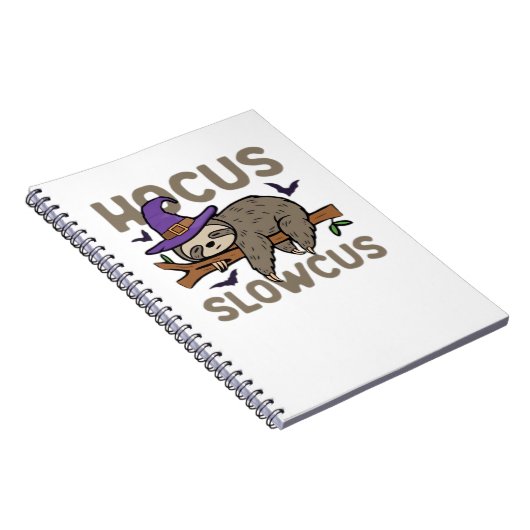 Hocus Slowcus Funny Halloween Sloth Classic T-Shir Notizblock (Rechte Seite)