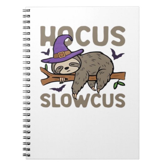 Hocus Slowcus Funny Halloween Sloth Classic T-Shir Notizblock (Vorderseite)