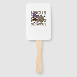 Hocus Slowcus Lustiger Halloween-Faultier Klassisc Fächer