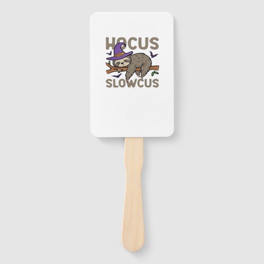 Hocus Slowcus Lustiger Halloween-Faultier Klassisc Fächer (Vorderseite)