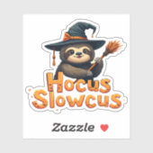 Hocus Slowcus Sloth liebt Halloween-Kostümtee E Aufkleber (Blatt)
