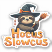 Hocus Slowcus Sloth liebt Halloween-Kostümtee E Aufkleber (Vorderseite)