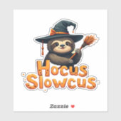 Hocus Slowcus Sloth liebt Halloween-Kostümtee E Aufkleber (Blatt)