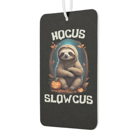 Hocus Slowcus Sloth liebt Halloween-Kostümtee E Autolufterfrischer (Links)