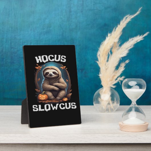 Hocus Slowcus Sloth liebt Halloween-Kostümtee E Fotoplatte (Seite)