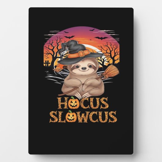 Hocus Slowcus Sloth liebt Halloween-Kostümtee E Fotoplatte (Vorderseite)