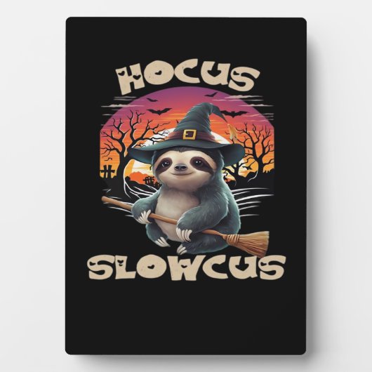 Hocus Slowcus Sloth liebt Halloween-Kostümtee E Fotoplatte (Vorderseite)
