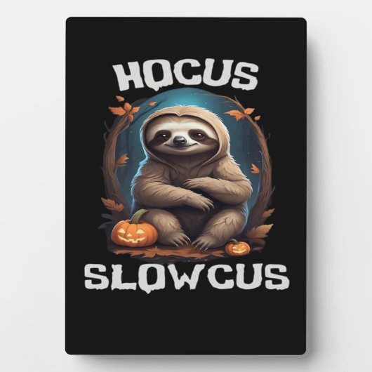 Hocus Slowcus Sloth liebt Halloween-Kostümtee E Fotoplatte (Vorderseite)