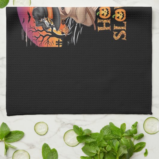 Hocus Slowcus Sloth liebt Halloween-Kostümtee E Geschirrtuch (Gefaltet)