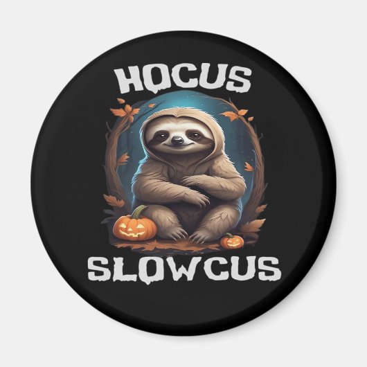 Hocus Slowcus Sloth liebt Halloween-Kostümtee E Magnet (Vorne)