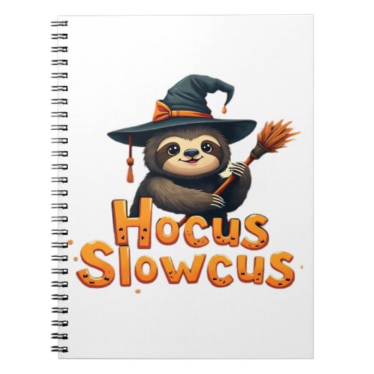 Hocus Slowcus Sloth liebt Halloween-Kostümtee E Notizblock (Vorderseite)