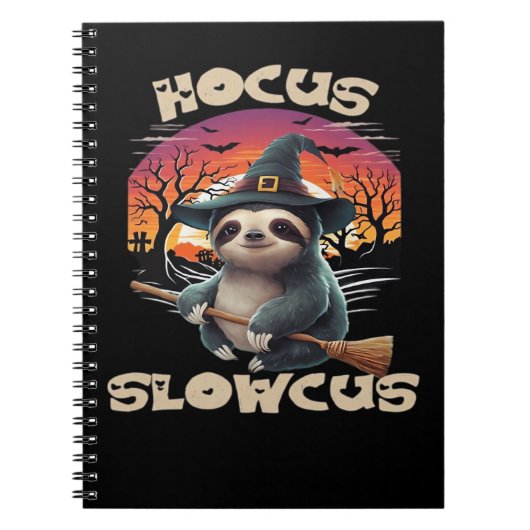 Hocus Slowcus Sloth liebt Halloween-Kostümtee E Notizblock (Vorderseite)