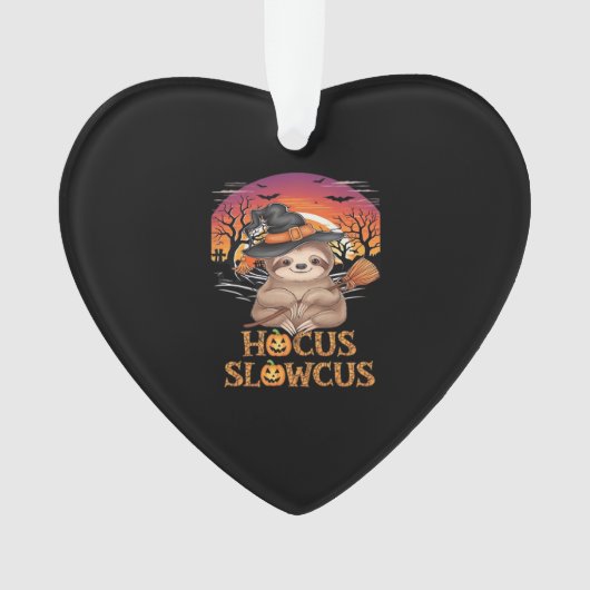 Hocus Slowcus Sloth liebt Halloween-Kostümtee E Ornament (Vorderseite)