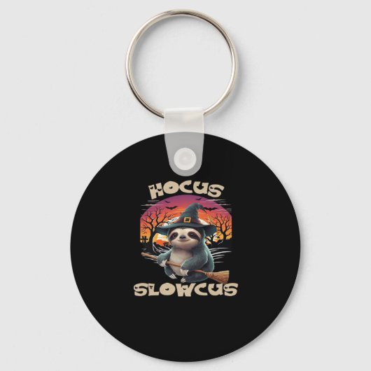 Hocus Slowcus Sloth liebt Halloween-Kostümtee E Schlüsselanhänger (Vorderseite)