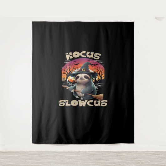 Hocus Slowcus Sloth liebt Halloween-Kostümtee E Wandteppich (Vorderseite)