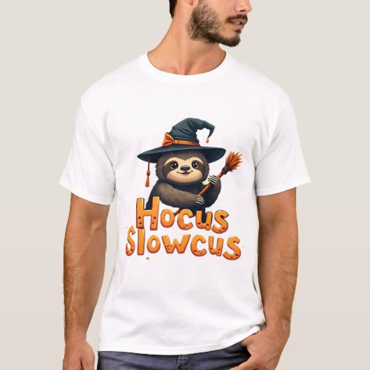 Hocus Slowcus Sloth lovers Halloween costume tee E (Vorderseite)
