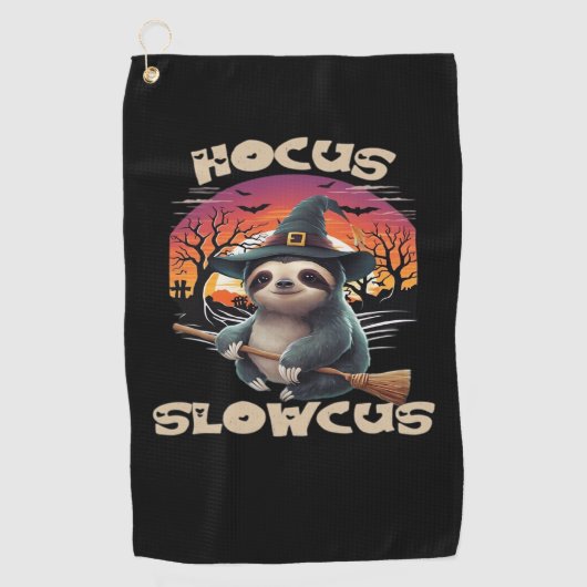 Hocus Slowcus Sloth lovers Halloween costume tee E Golfhandtuch (Vorderseite)
