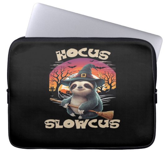 Hocus Slowcus Sloth lovers Halloween costume tee E Laptopschutzhülle (Vorderseite)