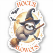 Hocus Slowcus Witch Sloth Aufkleber (Vorderseite)