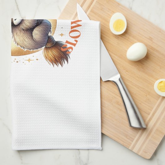 Hocus Slowcus Witch Sloth Geschirrtuch (Viertel Falte)