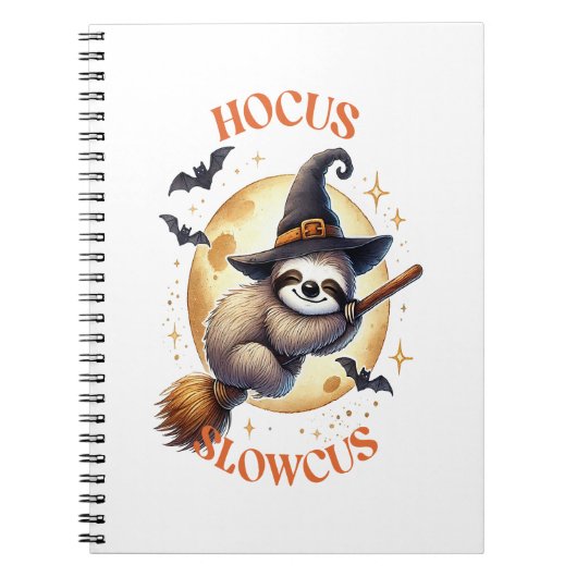 Hocus Slowcus Witch Sloth Notizblock (Vorderseite)