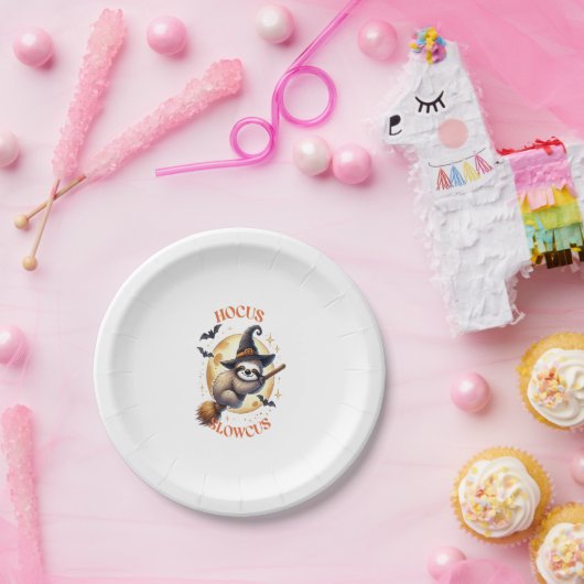 Hocus Slowcus Witch Sloth Pappteller (Party)