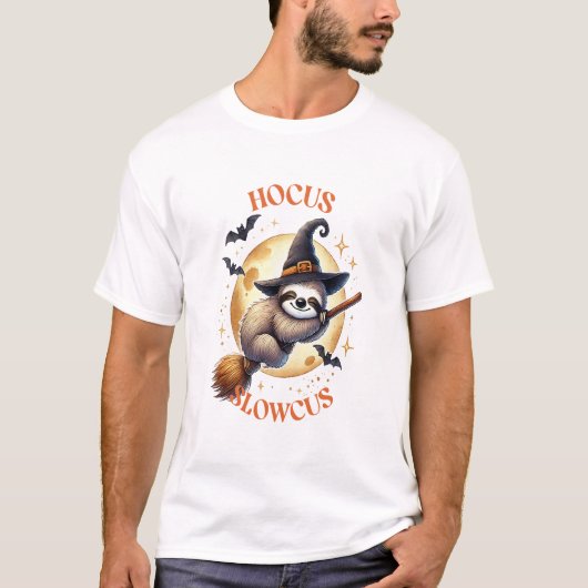 Hocus Slowcus Witch Sloth T-Shirt (Vorderseite)