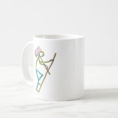 Hod Carrier Stickman Kaffeetasse (Vorderseite Links)