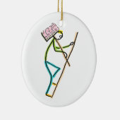 Hod Carrier Stickman Keramik Ornament (Rechts)