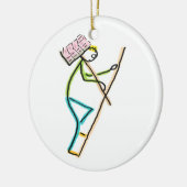 Hod Carrier Stickman Keramik Ornament (Links)
