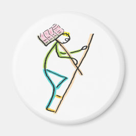 Hod Carrier Stickman Magnet