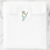 Hod Carrier Stickman Runder Aufkleber (Tasche)