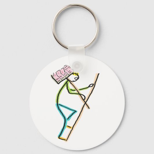 Hod Carrier Stickman Schlüsselanhänger (Vorderseite)