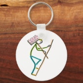 Hod Carrier Stickman Schlüsselanhänger (Rückseite)