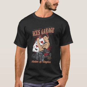 Hod Rod Car Rockabilly Button-Up T-Shirt