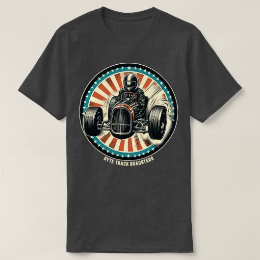 Hod Rod Racing Comic Book Style T-Shirt (Design vorne)