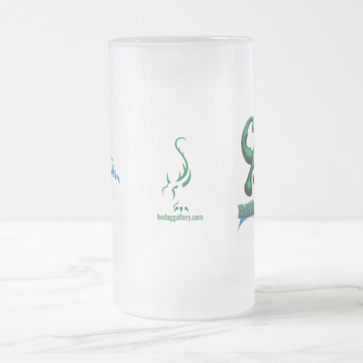 Hodag Beachball-Tasse Mattglas Bierglas (Mittel)