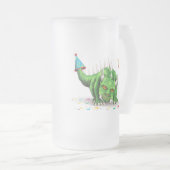 Hodag Feier mit Cake Mattiert Glass Beer Tasse (VorderseiteRechts)