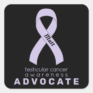 Hodenkrebs Advocate Black Square Sticker