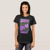 Hodenkrebs-Bewusstsein Boho Orchid-Blume T-Shirt (Vorne ganz)