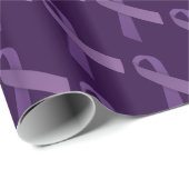 Hodenkrebs-Bewusstsein für lila Ribbons Geschenkpapier (Rolleneckpunkt)
