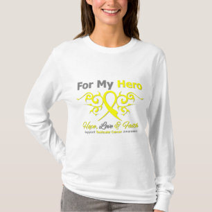 Hodenkrebs-Stammes- Band-Held T-Shirt
