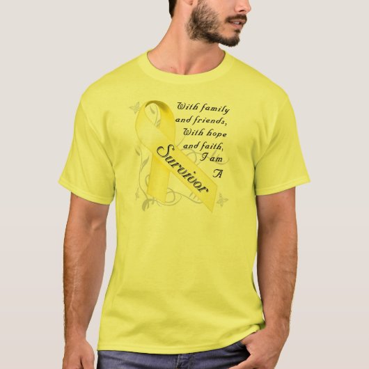 Hodenkrebs-Überlebender T-Shirt (Vorderseite)