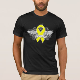 Hodenkrebs Winged ÜBERLEBENDER Band T-Shirt
